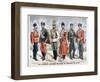 Different Russian Military Uniforms of the Emperor, 1896-null-Framed Giclee Print