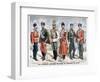Different Russian Military Uniforms of the Emperor, 1896-null-Framed Giclee Print