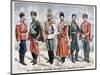 Different Russian Military Uniforms of the Emperor, 1896-null-Mounted Giclee Print