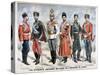 Different Russian Military Uniforms of the Emperor, 1896-null-Stretched Canvas