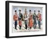 Different Russian Military Uniforms of the Emperor, 1896-null-Framed Giclee Print