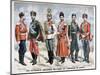 Different Russian Military Uniforms of the Emperor, 1896-null-Mounted Giclee Print