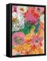 Different Summer Blossoms in Green Water in Yellow Orange White and Pink Tones-Alaya Gadeh-Framed Stretched Canvas