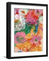 Different Summer Blossoms in Green Water in Yellow Orange White and Pink Tones-Alaya Gadeh-Framed Photographic Print