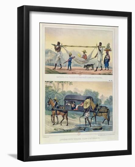 Different Transport in Brazil-Jean Baptiste Debret-Framed Giclee Print