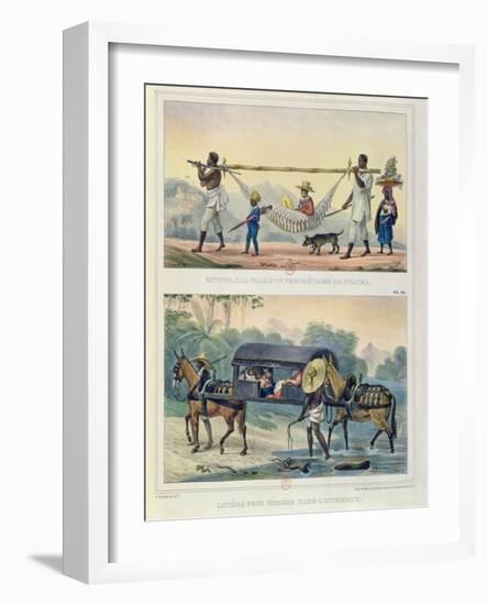 Different Transport in Brazil-Jean Baptiste Debret-Framed Giclee Print