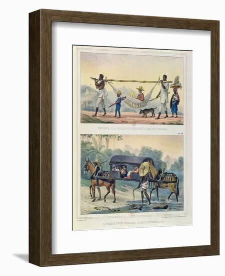 Different Transport in Brazil-Jean Baptiste Debret-Framed Giclee Print