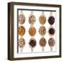 Different Type Of Seeds On Wooden Spoon-adamr-Framed Art Print