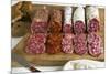 Different Type of Tuscan Salami, Tuscany, Italy-Nico Tondini-Mounted Premium Photographic Print