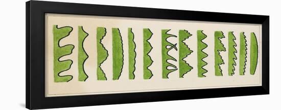 Different Types of Leaf Edges-null-Framed Giclee Print