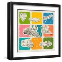 Different Vehicles-yunna-Framed Art Print