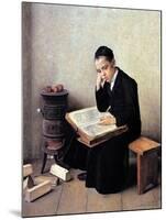 Difficult Passage in the Talmud-Isidor Kaufmann-Mounted Art Print