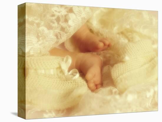 Diffused Effect of Baby Feet, Lacen and Booties-Steve Satushek-Stretched Canvas