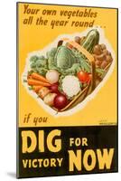Dig for Victory WWII War Propaganda Art Print Poster-null-Mounted Poster