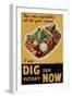 Dig for Victory WWII War Propaganda Plastic Sign-null-Framed Art Print