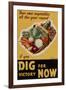 Dig for Victory - WWII War Propaganda-null-Framed Art Print