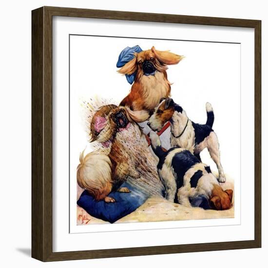 "Digging Doggy,"July 31, 1926-Robert L. Dickey-Framed Giclee Print