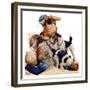 "Digging Doggy,"July 31, 1926-Robert L. Dickey-Framed Giclee Print