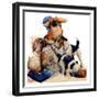 "Digging Doggy,"July 31, 1926-Robert L. Dickey-Framed Giclee Print