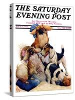 "Digging Doggy," Saturday Evening Post Cover, July 31, 1926-Robert L. Dickey-Stretched Canvas