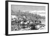 Digging the Panama Canal, 1888-null-Framed Giclee Print