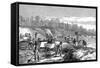 Digging the Panama Canal, 1888-null-Framed Stretched Canvas