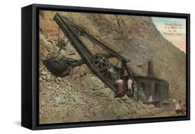 Digging the Panama Canal-null-Framed Stretched Canvas