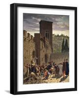 Digging Up of Jacopo Pazzi, 1864-Odoardo Borrani-Framed Giclee Print