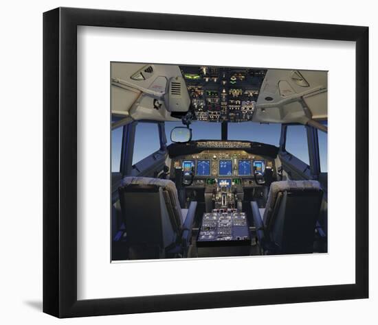 Digital 737 Flight Deck 2005-null-Framed Art Print