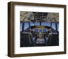 Digital 737 Flight Deck 2005-null-Framed Art Print