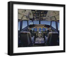 Digital 737 Flight Deck 2005-null-Framed Art Print