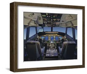 Digital 737 Flight Deck 2005-null-Framed Art Print