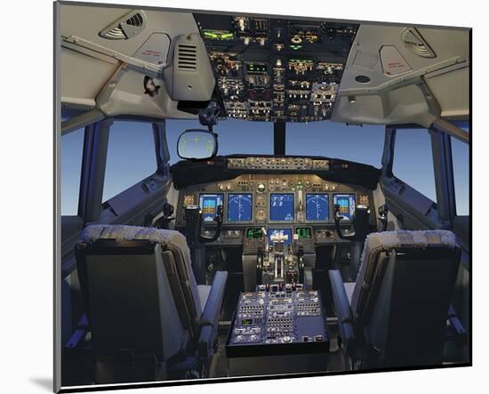 Digital 737 Flight Deck 2005-null-Mounted Art Print