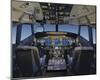 Digital 737 Flight Deck 2005-null-Mounted Art Print