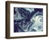 Digital Agate - Blue-null-Framed Art Print