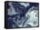 Digital Agate - Blue-null-Framed Stretched Canvas