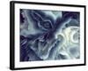 Digital Agate - Blue-null-Framed Art Print