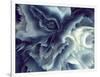 Digital Agate - Blue-null-Framed Art Print