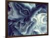 Digital Agate - Blue-null-Framed Art Print