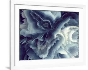 Digital Agate - Blue-null-Framed Art Print