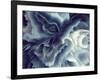 Digital Agate - Blue-null-Framed Art Print