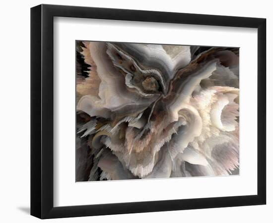 Digital Agate - Natural-null-Framed Art Print