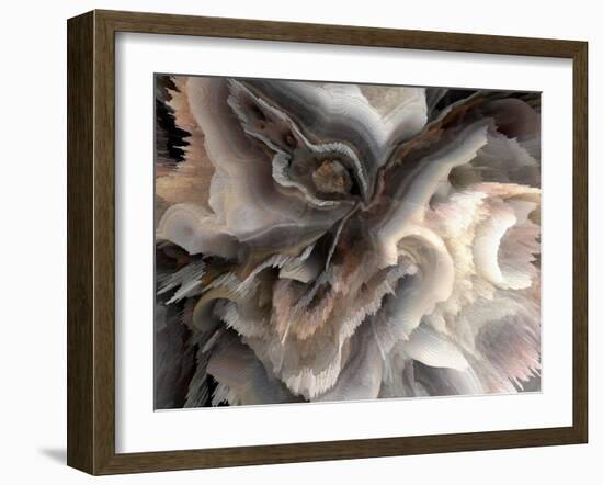 Digital Agate - Natural-null-Framed Art Print