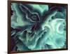 Digital Agate - Teal-null-Framed Premium Giclee Print