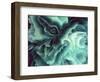 Digital Agate - Teal-null-Framed Art Print