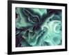 Digital Agate - Teal-null-Framed Art Print