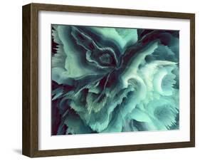 Digital Agate - Teal-null-Framed Art Print