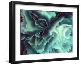 Digital Agate - Teal-null-Framed Art Print