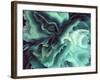 Digital Agate - Teal-null-Framed Art Print