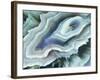 Digital Agate - Teal-null-Framed Art Print